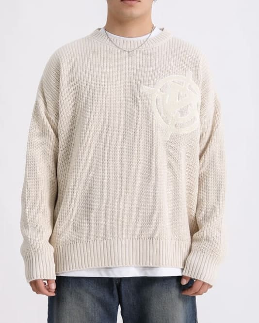 VCNTY Nakış Detaylı Premium Triko Kazak