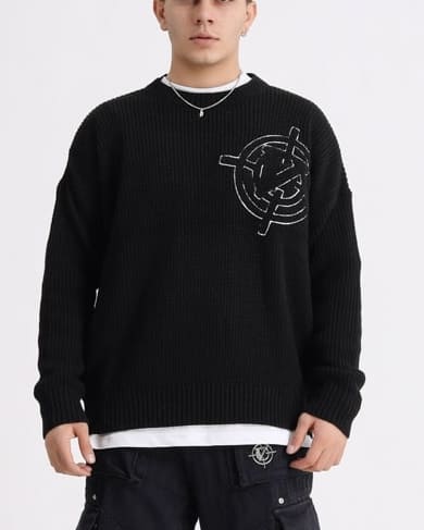 VCNTY Nakış Detaylı Premium Triko Kazak